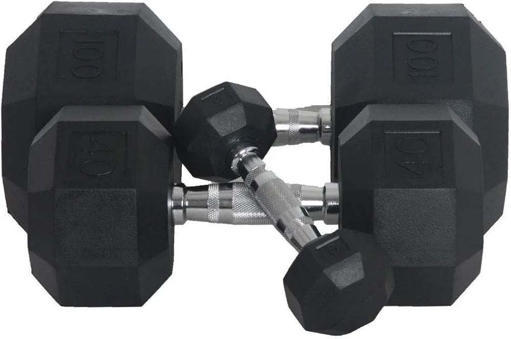 Fitness First Fitness First Rubber Hex Dumbbell Pairs