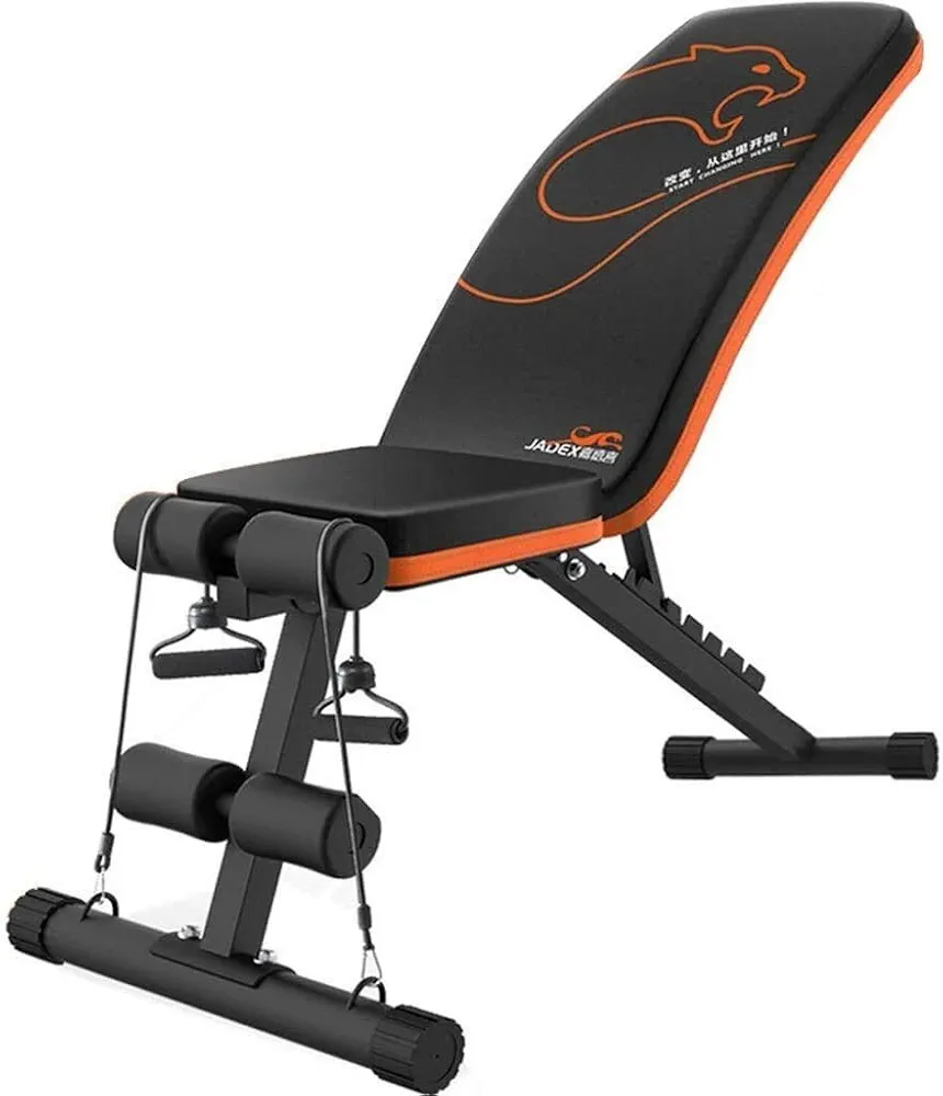 Weight Bench Foldable, Adjustable Utility Workout Bench Sit Up Incline Abs Benchs, Decline Bench for Bench Press, Sit-ups, Leg Lifts, Full Body Fitness,Black