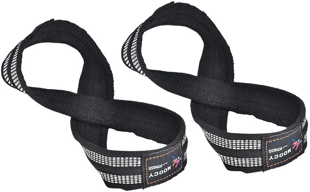Vbest life Figure 8 Weight Lifting Strap,Fitness Wrist Strap for Powerlifting Gym Bodybuilding Pull-up Horizontal (S)