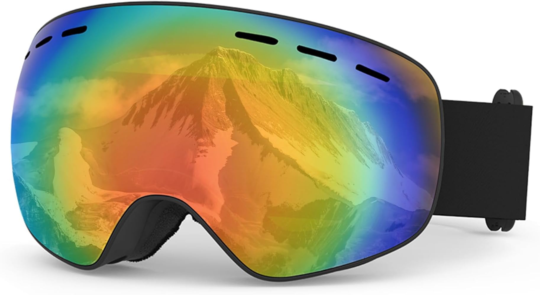 YLYUELANG OTG Ski Goggles, Interchangeable Lens Snowboard Goggles, 100% UV Protection Snow Goggles for Men & Women