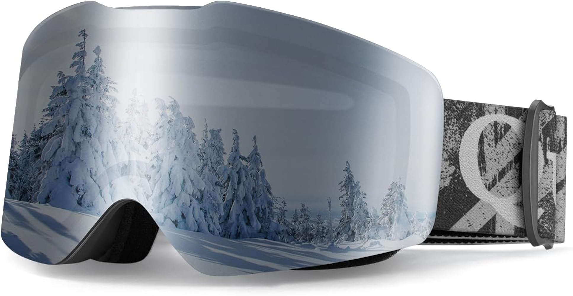 Ski Goggles OTG Anti-fog Snowboard Goggles UV400 Protection Frameless Snow Goggles Helmet Compatible for Men Women