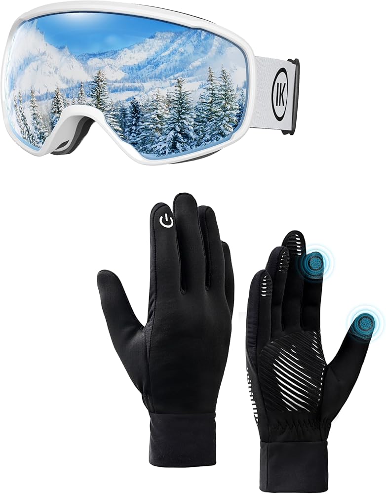 OTG Ski Goggles and Winter Ski Gloves
