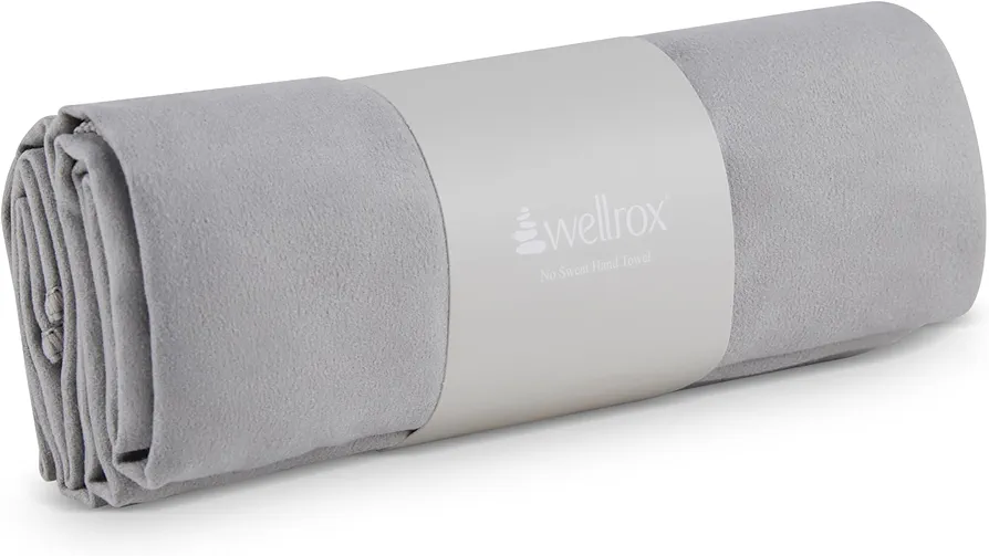 Microfiber Hand Towel- Absorbent Sweat Towels, Workout Towels for Women- Yoga Mat Towel for Pilates, Hot Yoga, Gym Workouts (2 Pack Grey)