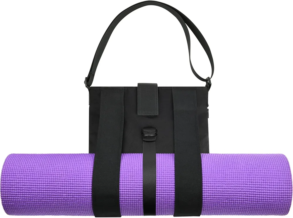 Cosmos Yoga Mat Bag Yoga Mat Carrier Wet Dry Beach Bag Picnic Blanket Carrier with Wet & Dry Separation Pockets and Adjustable Shoulder Strap for Gym Sport Travel Picnic Camping & Yoga Accessories