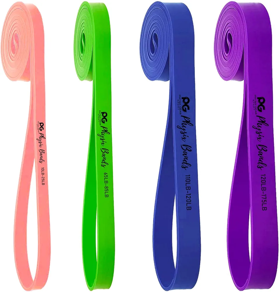 Physix Gear Workout Bands for Pullups Set, Pull Up Resistance Bands Set, Long Bands for Workout and Exercise Bands Pull Ups, Pull Ups Resistance Bands, Calisthenics Resistance Bands, Pullup Bands Set