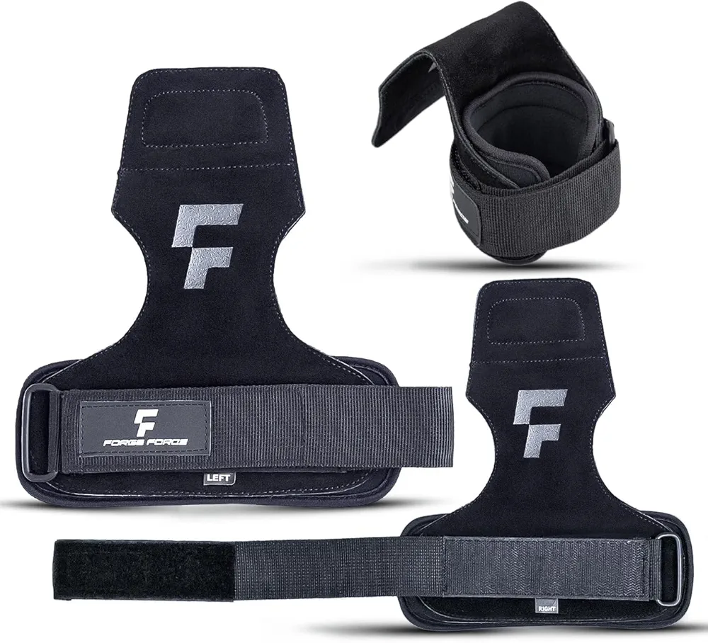 Double Layer Leather Weight Lifting Wrist Straps For Exercise, Deadlifting, Barbells, Powerlifting, Wide Neoprene Padding Enhanced Grip And Support, Gym Accessories For Men/Women Fitness