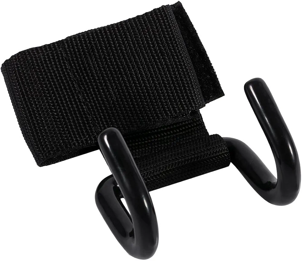 Acouto Weighting Hooks Black Weight Lifting Training Wrist Support Bandage Strap Hook Gym Hook Grip - Weightlifting Strap Hook for Gym - Support Strap for Lifting