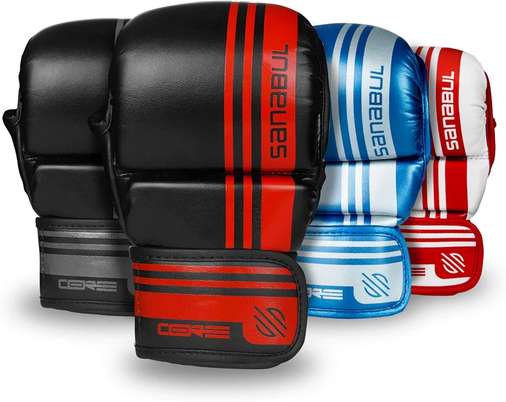 Sanabul Core 7 oz MMA Gloves Men & Women Martial Arts Sparring Gloves Training Gloves Hybrid 7oz MMA Kickboxing Gloves