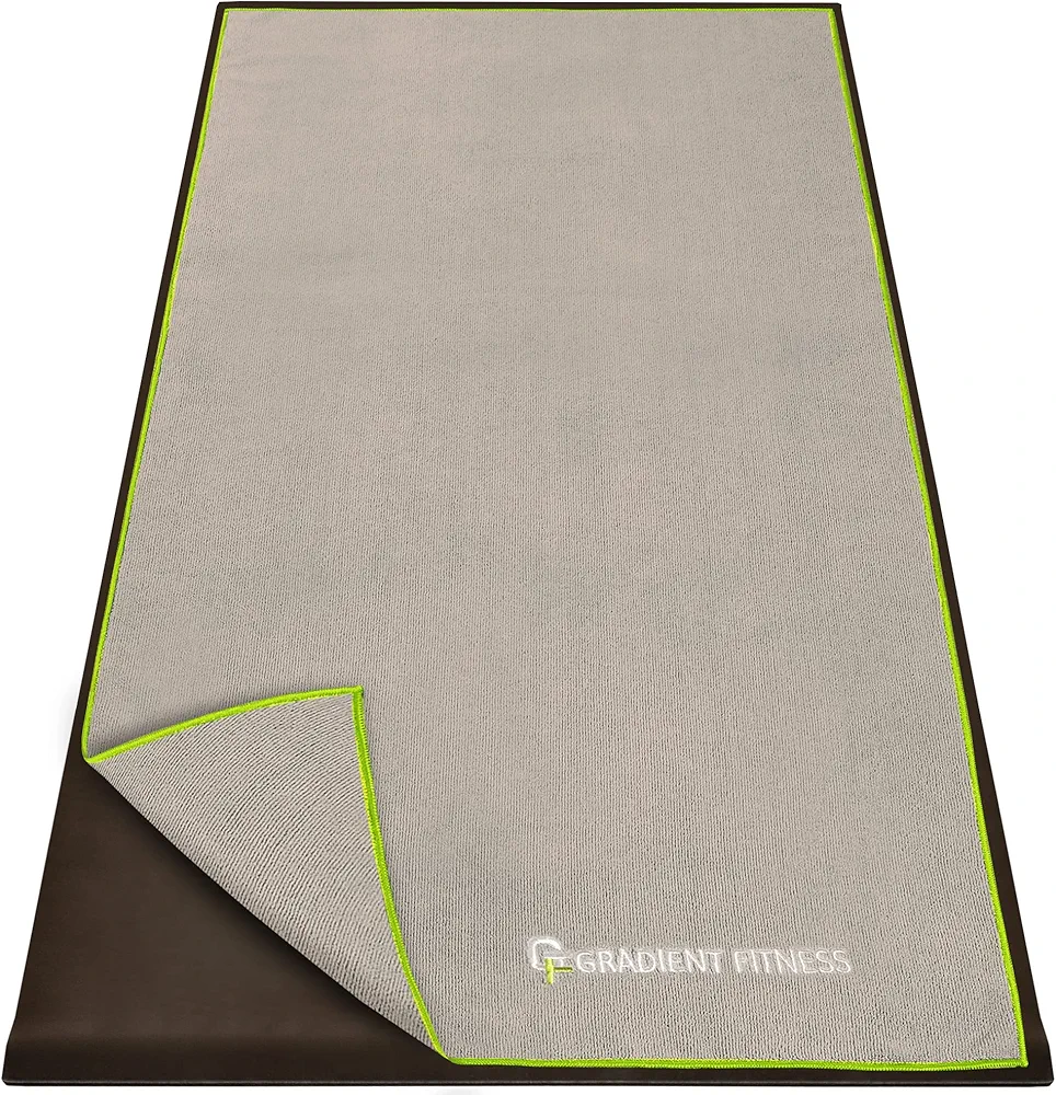 Gradient Fitness Yoga Towel for Yoga Mat, Non Slip Hot Yoga Towel, Manduka Yoga Towel, Hot Yoga Mat Towel, Yoga Mat Cover, Yoga Toes Towel, Washable Yoga Mat, Nonslip Yoga Towel, Microfiber Towels
