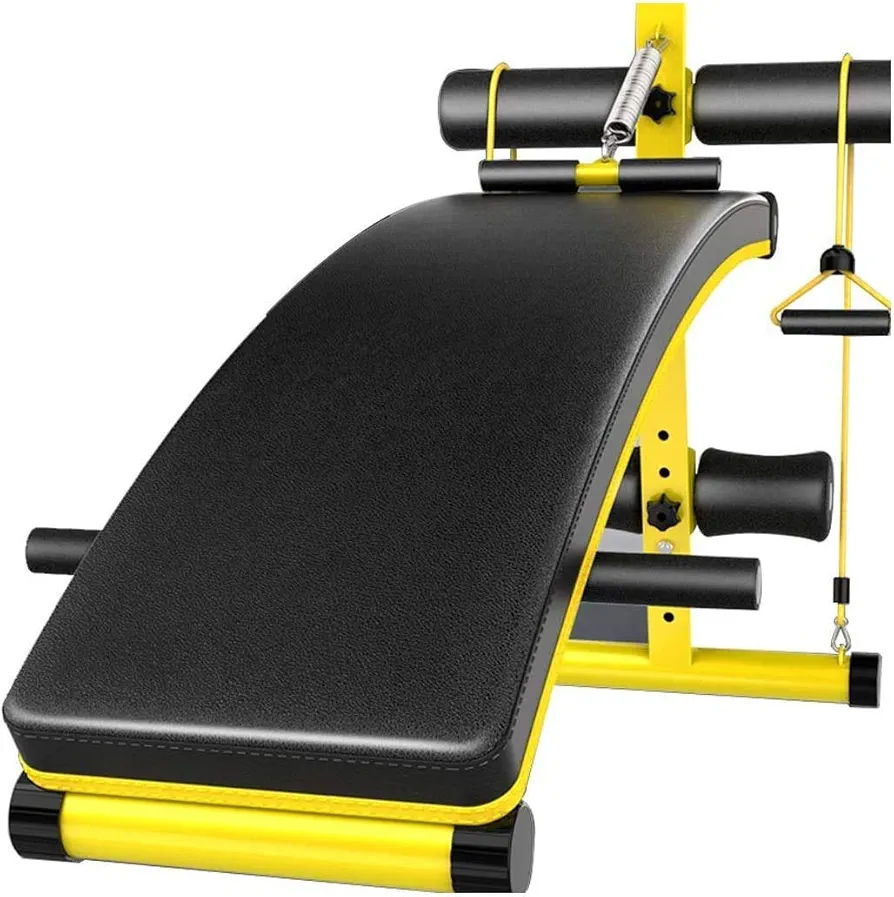 Weight Bench Adjustable, Foldable Utility Workout Bench Sit Up Incline Abs Benchs, Strength Training Bench for Full Body Upright,Black