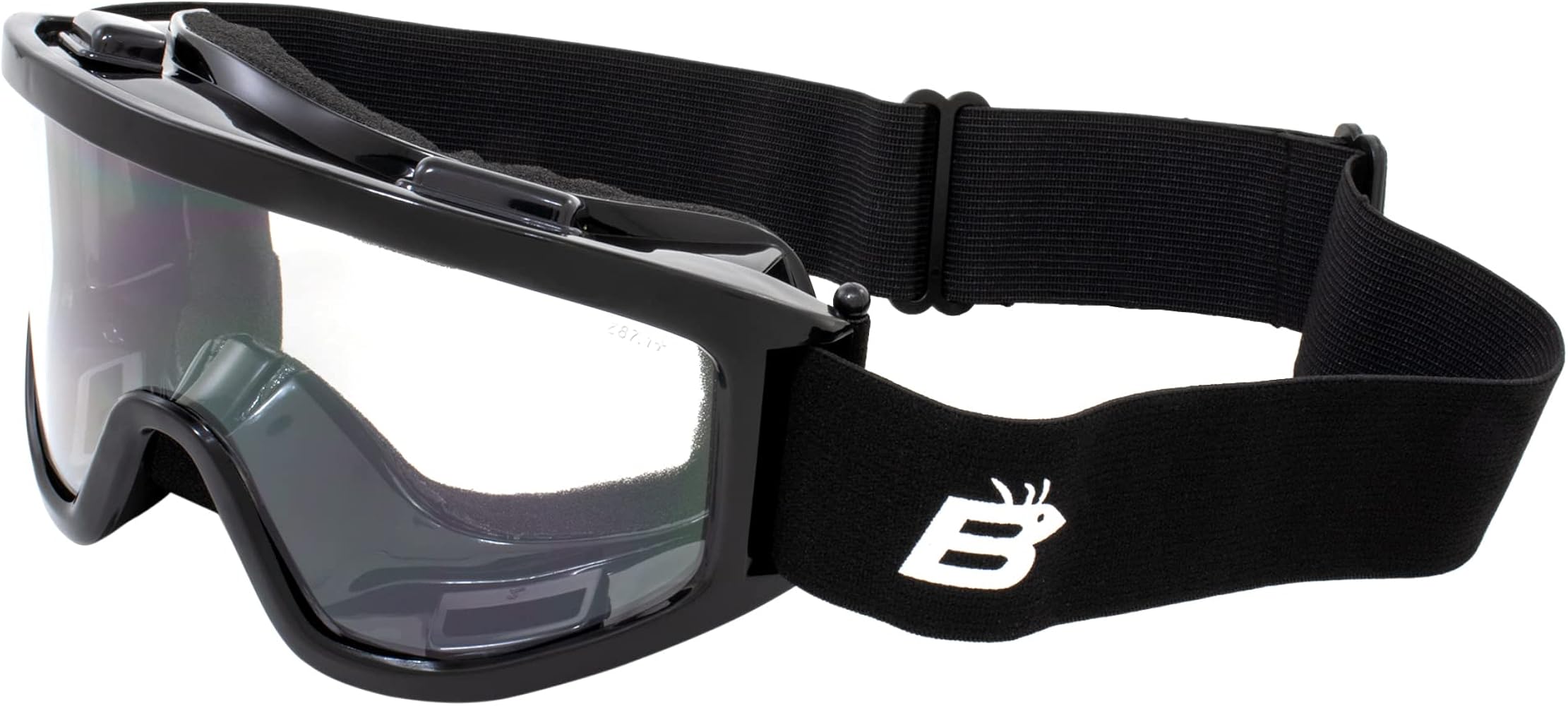 Birdz Eyewear Vulture Padded Riding + Ski Goggles - Fit Over Most Eyewear - Clear Lenses