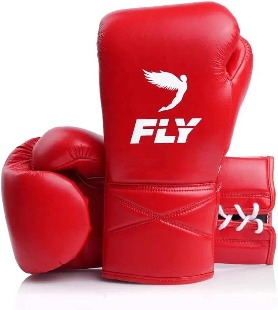 New Cow Leather Red Boxing Gloves for Sparring and Fly Training 16oz