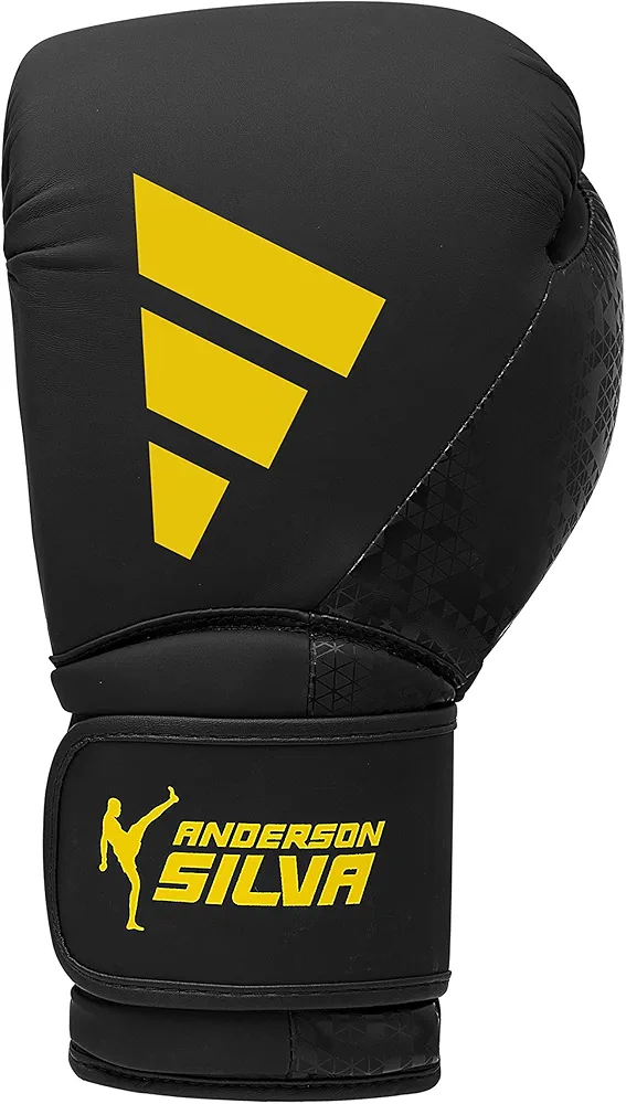 Adidas x Anderson Silva Everyday Use Boxing Gloves - Versatile Fitness Gear with PU Outer Shell and Injection Molded Foam