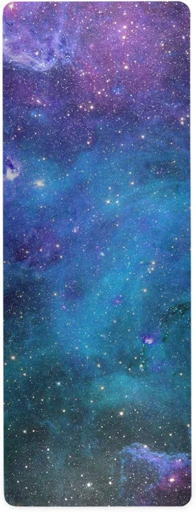 ZOEO Galaxy Stars Yoga Mat Non Slip Thick Kids Eco Friendly Rubber Workout Foldable Yoga Mat Women Exercise