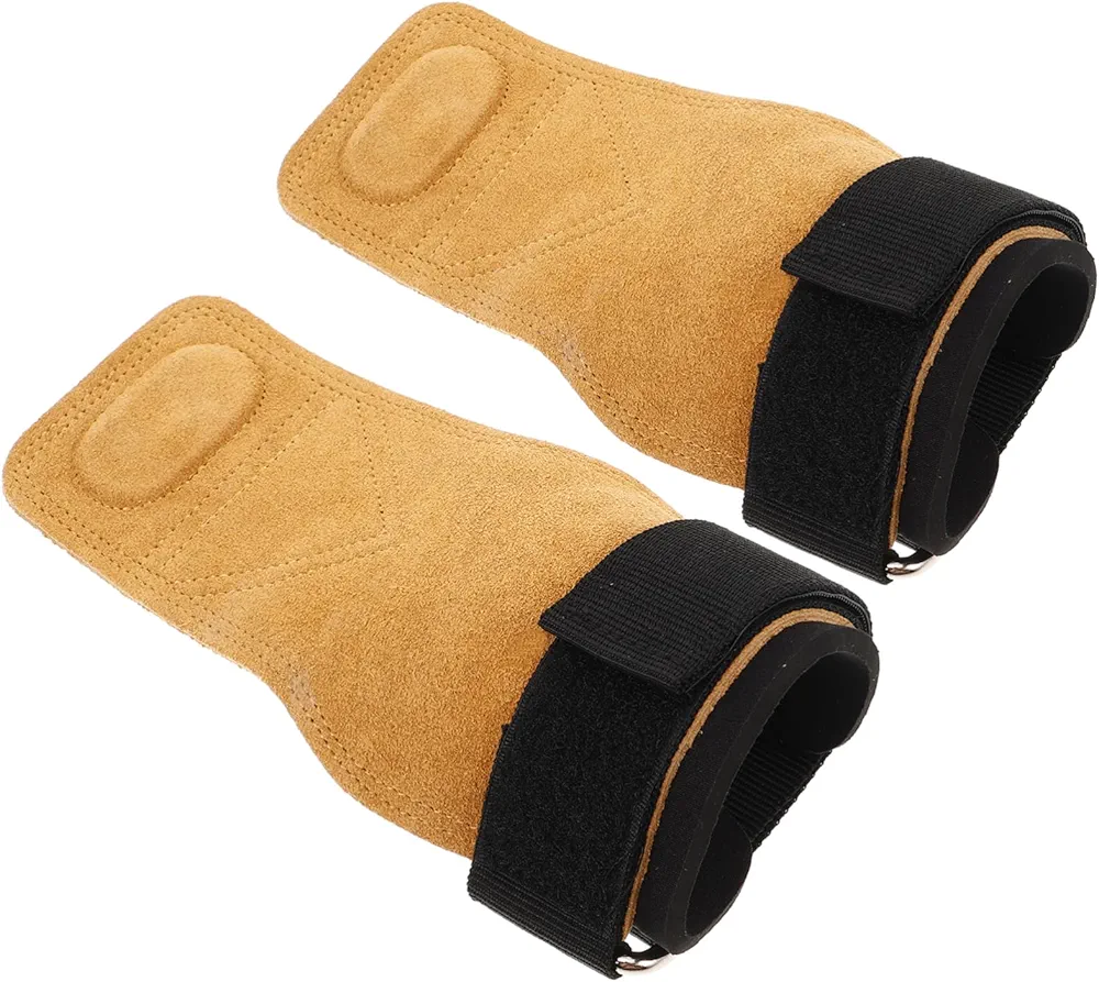 2pcs Fitness Grip Band Weight Lifting Straps Wrist Wraps Lifting Weightlifting Straps Wrist Wraps for Weightlifting Weight Wrist Bands Gym Wrist Wraps Men Brown Suede Leather