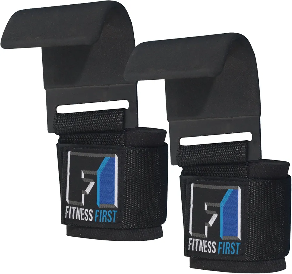 Fitness First Heavy Duty Weightlifting Hooks (Pair)