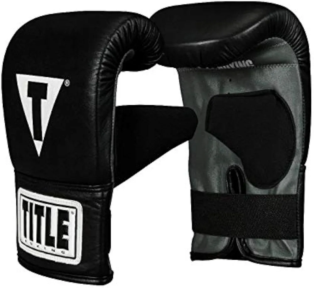 Title Boxing Pro Leather Bag Mitts 3.0, Black, Regular