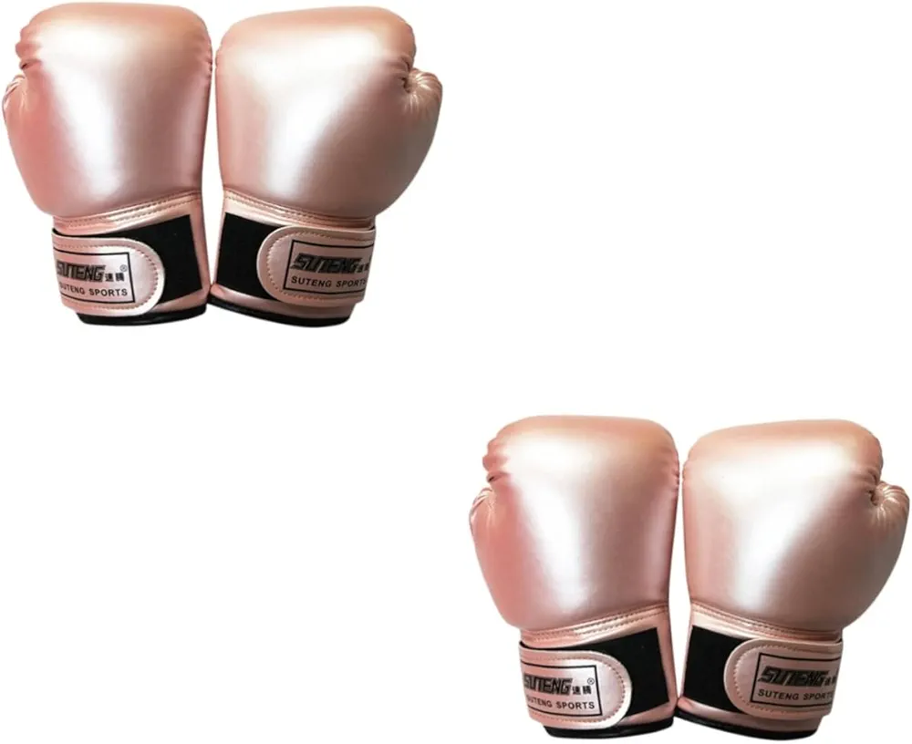 2 Pairs Pu Gloves Boxing Gloves Training Punching Gloves Boxing Gloves for Gloves for Women Children Kickboxing Gloves Kid Glove Toys Boxing Gloves for Pink