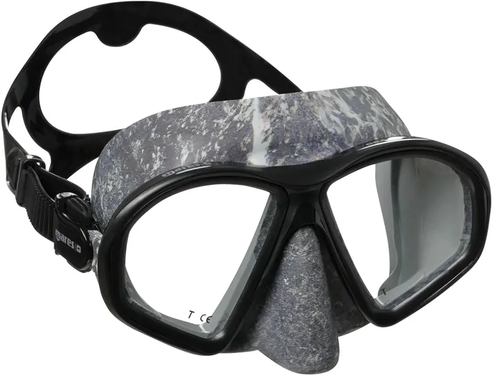 MARES Sealhouette Spearfishing Mask for Diving | Double Lens, Silicone Mask Skirt and Strap | Snorkeling, Water Sports, Underwater