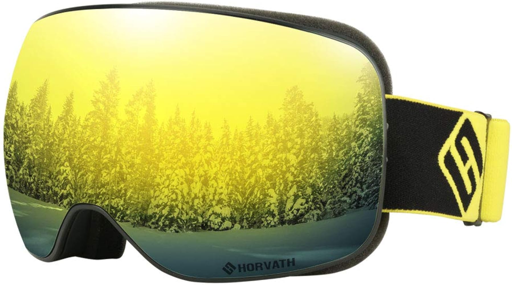 Ski Snowboard Goggles Magnetic Mirrored Lens 120s Anti-Fog for Adult