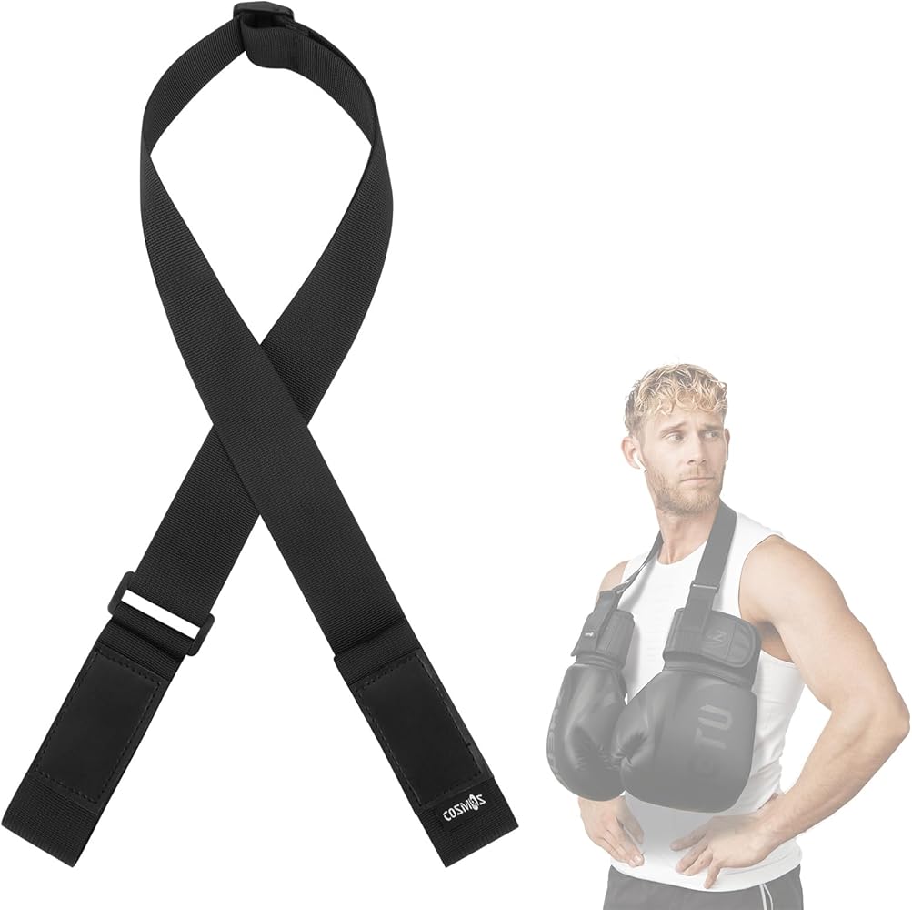 Cosmos Boxing Gloves Carrying Strap Boxing Gloves Adjustable Travel Carrier Shoulder Strap Leash Boxing Gloves Hanging Sling Leash for Carrying & Hanging Boxing Gloves, Training & Punching Bag Gloves