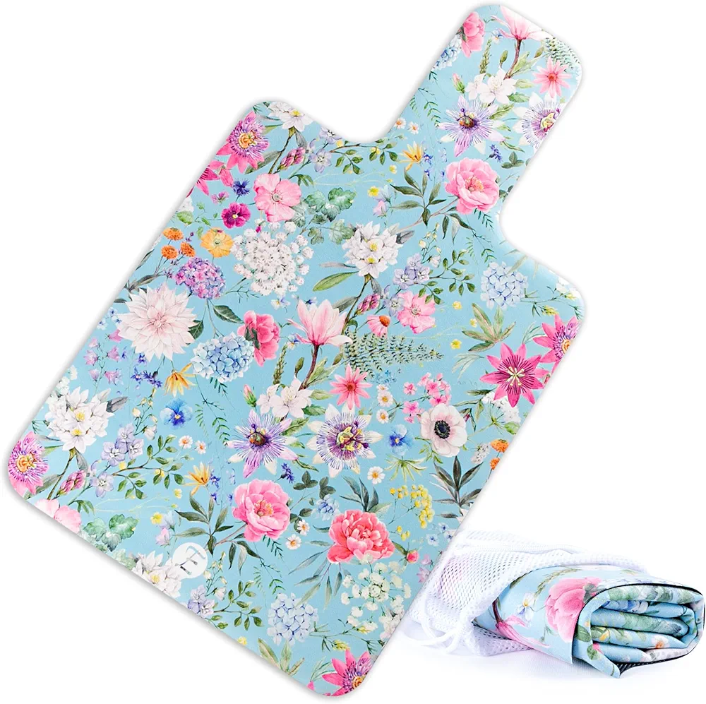 Echome Pilates Reformer Mat Towel with Shoulders, Pilates Reformer Cover with Great Grip, Easy to Wash Light Weight Portable