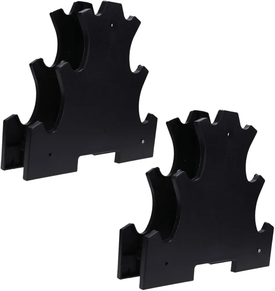2PCS Dumbbell Rack ABS Plastic Storage Holder 6 Weights Dumbbell Stand