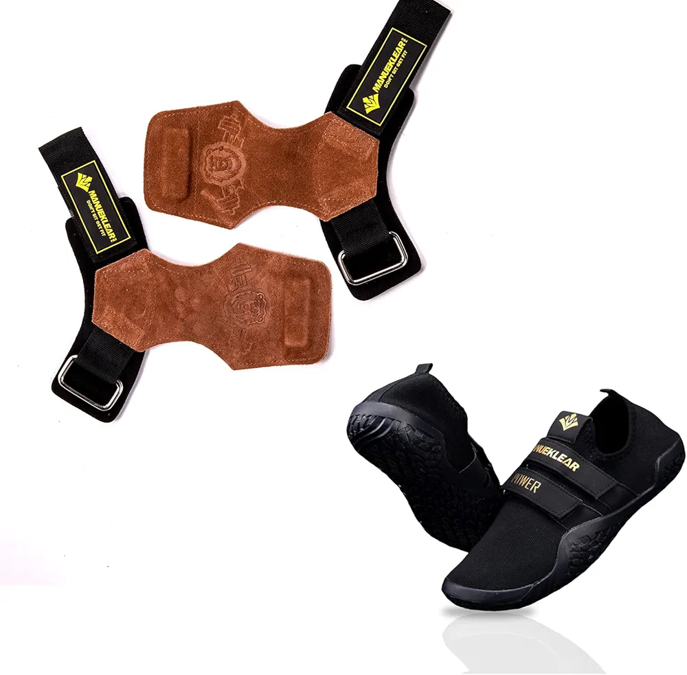MANUEKLEAR Weightlifting Wrist Straps Weight Lifting Shoes