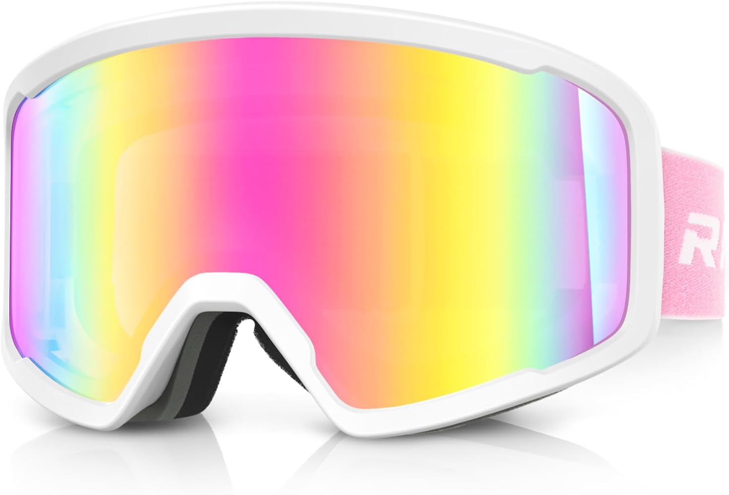 Ski/Snowboard Goggles for Men Women, OTG Snow Goggles Anti Fog 100% UV Protection Snowboarding Goggles