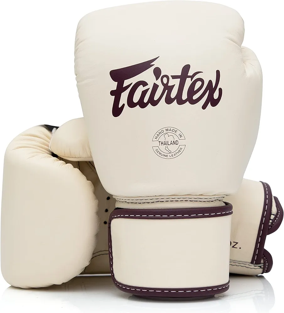 Fairtex BGV16 Leather Muay Thai Boxing Gloves - Lightweight | Compact Size | Superior Hand & Wrist Protection | Premium Leather | Grip Bar, Suitable for Training & Competition