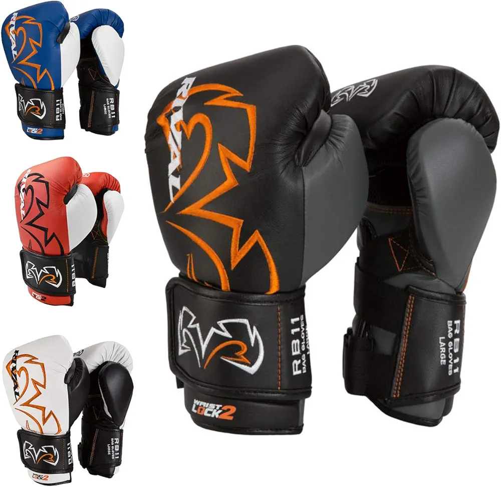 RIVAL Boxing RB11 Evolution Bag Gloves, Hook and Loop Closure - 1.25” of Closed Cell Foam Padding for Intense Heavy Bag Use