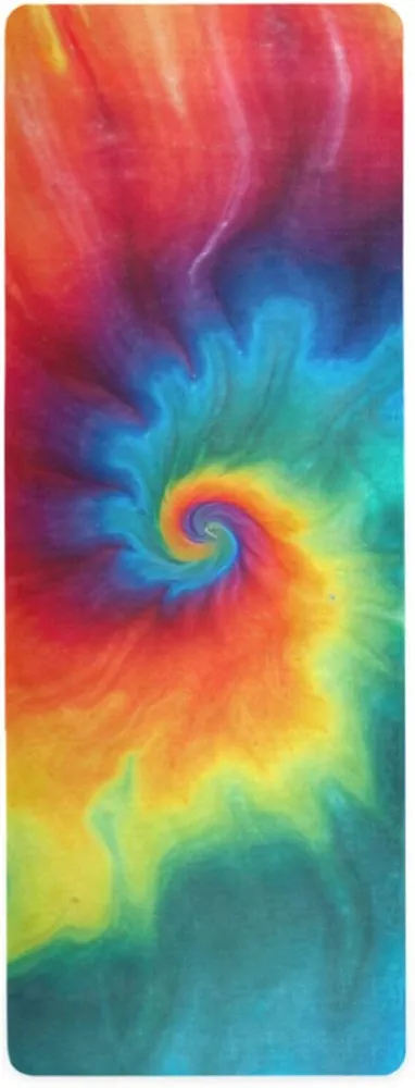 Yoga Mat Tie Dye Non Slip Fitness Exercise Mat Extra Thick Yoga Mats for home workout, Pilates, Yoga and Floor Workouts 71 x 26 Inches