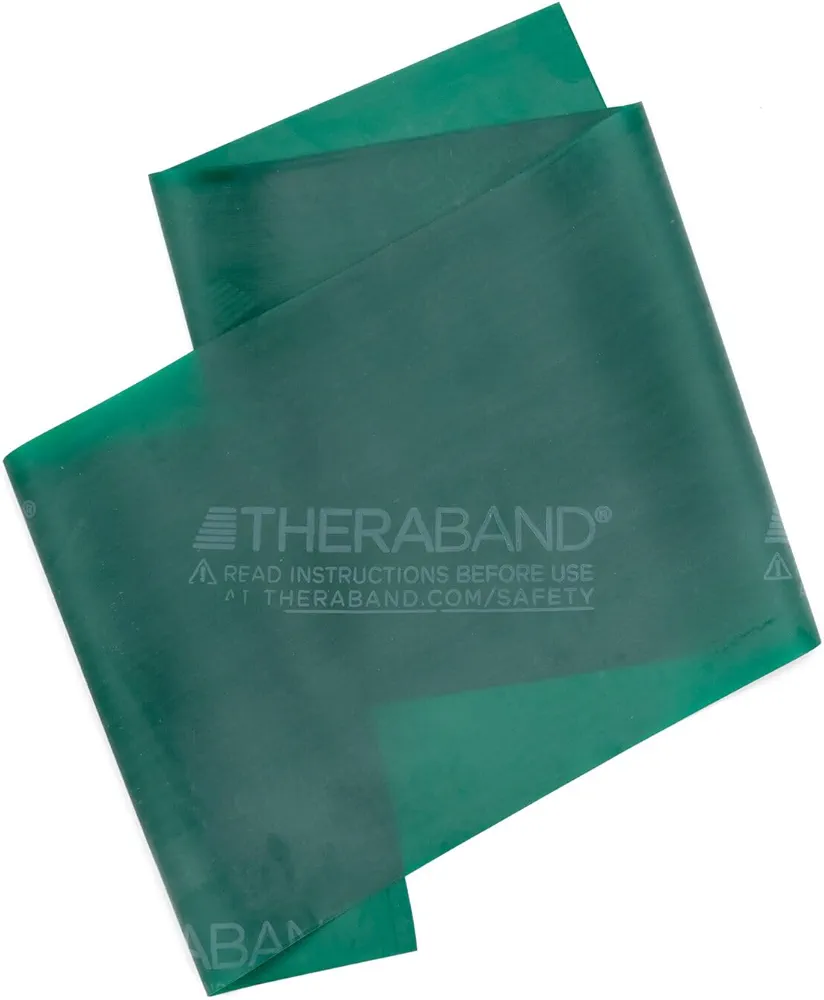 THERABAND Professional Latex Resistance Bands, Individual 6 Ft Elastic Band for Upper & Lower Body Exercise, Physical Therapy, Pilates, At-Home Workouts, 6 Foot, Green, Heavy, Level 4