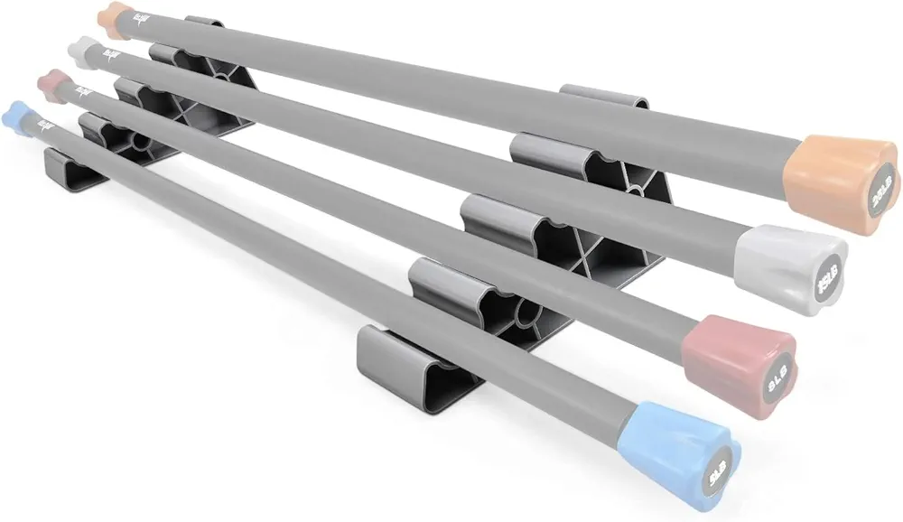 Yes4All Total Body Workout Weighted Bar, Resistance Band Bar, Weighted Bar Racks, Body Exercise Bar for Yoga, Strength Training in Home and Gym Single/Combo