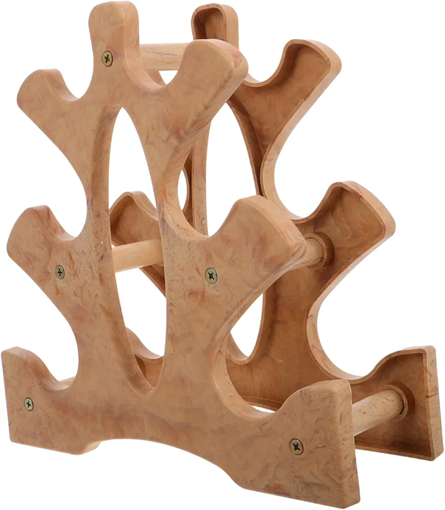 Dumbbell Rack Stand Only Weight Rack for Dumbbells Compact Home Saver Home Gym Workout Equipment Storage Brown