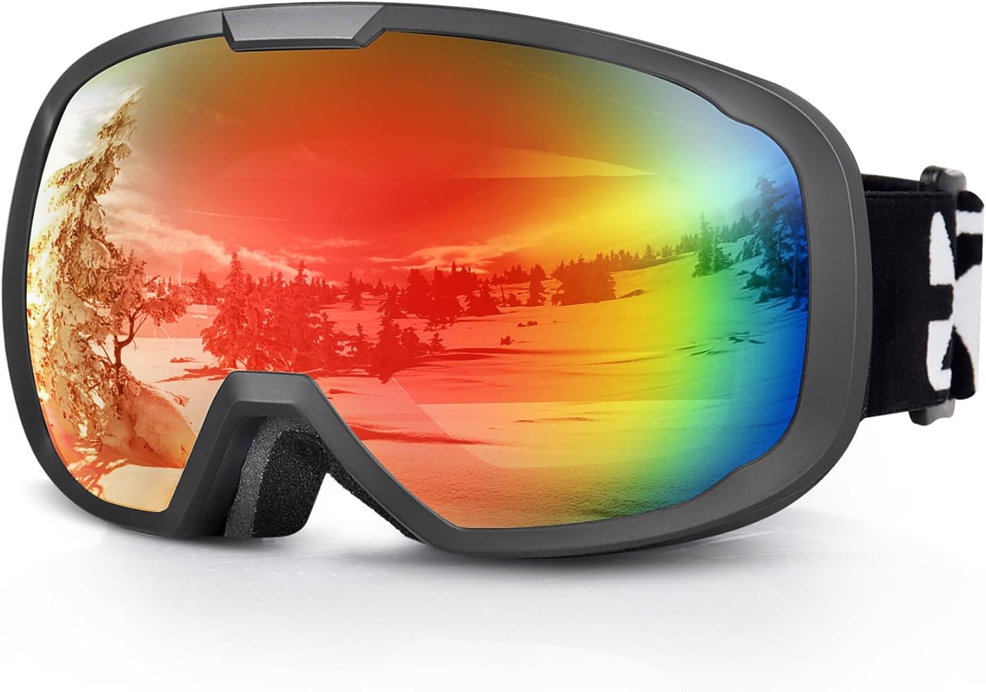 EXP VISION Ski Goggles for Men Women, OTG Snowboard Goggles with 100% UV Protection Anti Fog Lens Snow Goggles