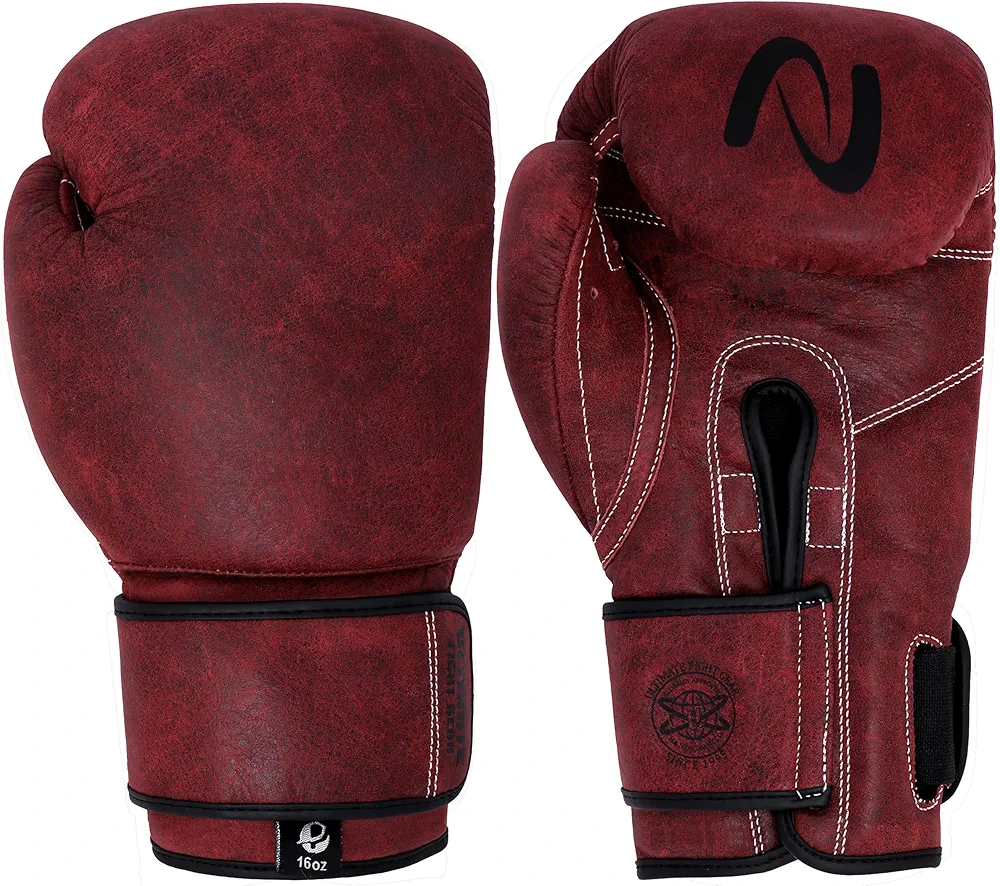 Antique Genuine Leather Hand Crafted - Vintage Pro Boxing Gloves for Training & Fight