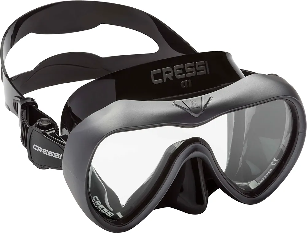 Cressi Anti-Fog Wide View Single Lens Scuba Diving and Freediving Masks A1