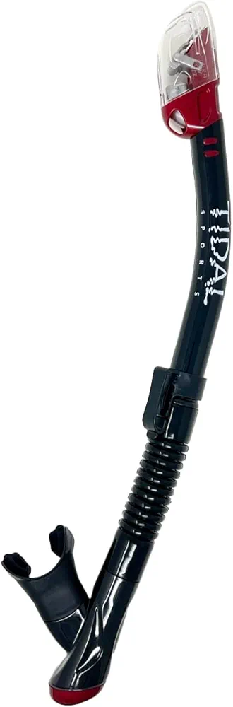 Pro Shot Tidal Dry Snorkel, Lightweight, Easy Breathing, for Snorkelling, Scuba Diving, and Swimming, Comfortable Mouthpiece with Dry Technology