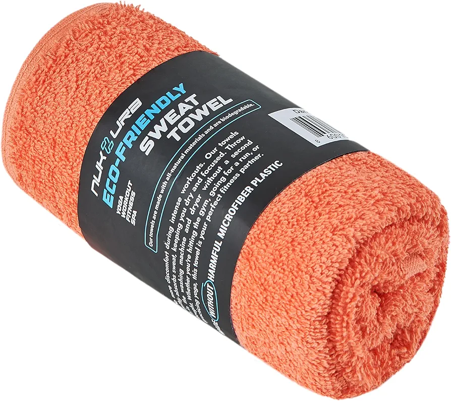 NUKURA 12’’x 40’’ Ultra Soft Bench Towel 1 Piece, High Absorbent 100% Turkish Cotton Towels, 450 GSM, Bulk Orders, Malibu Peach Color, Running, Sweat, Yoga, Burpee Towels