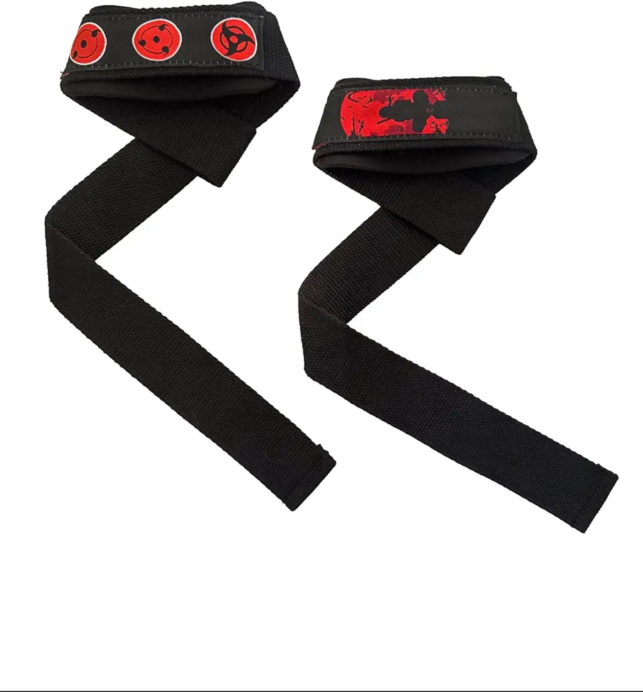 Anime Custom Lifting Straps - Non-Slip Gym Wrist Support for Deadlift, Powerlifting & Strength Training - Cool Anime Design for Fitness Enthusiasts and Anime Lovers, Men & Women, Sharing#n, Nar#o