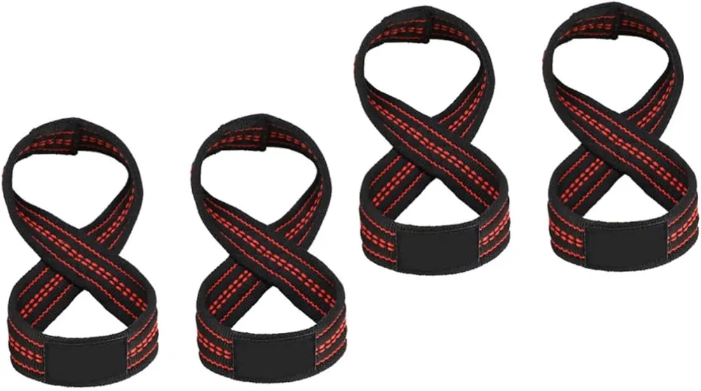 Sosoport 2 Pairs Tension Band Workout Straps for Women Weight Lifting Straps Figure 8 Deadlift Straps Figure 8 Sports Hand Brace Exercise Belt Wrist Fitness Belt Aldult Man Spandex