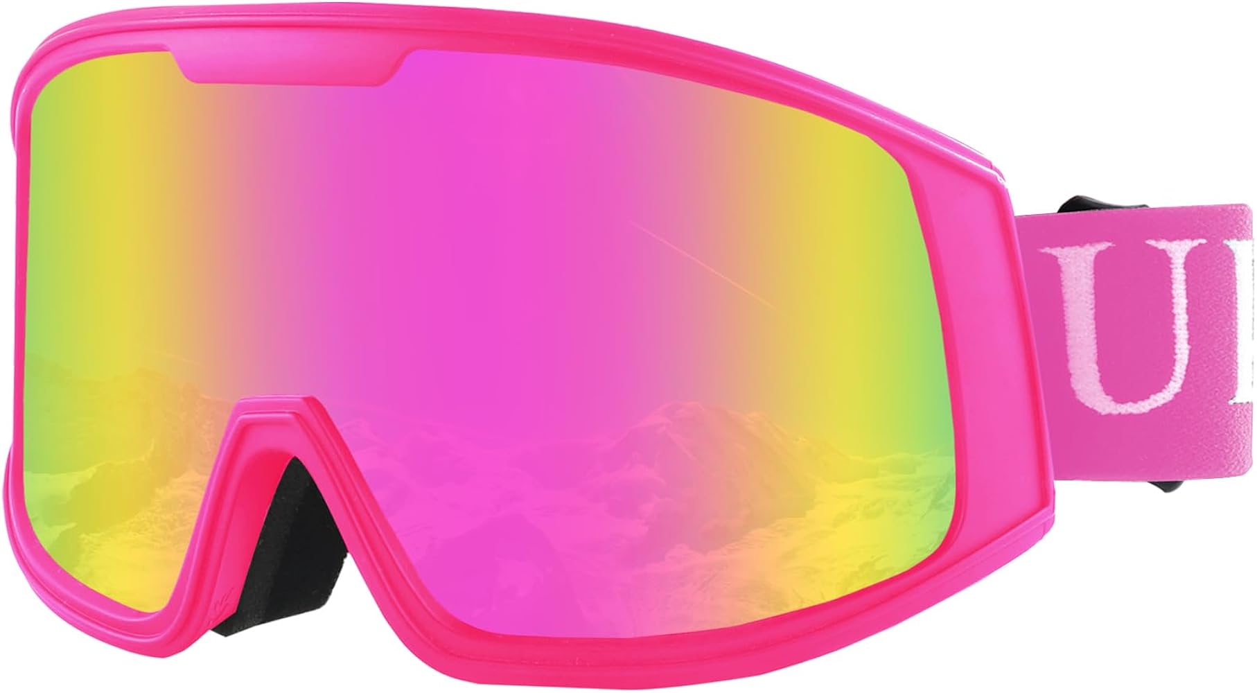 Ukoly Ski/Snowboard Goggles for Men Women, Snow Goggles HD Lens Anti-Fog Coating OTG Design UV400 Protection Windproof
