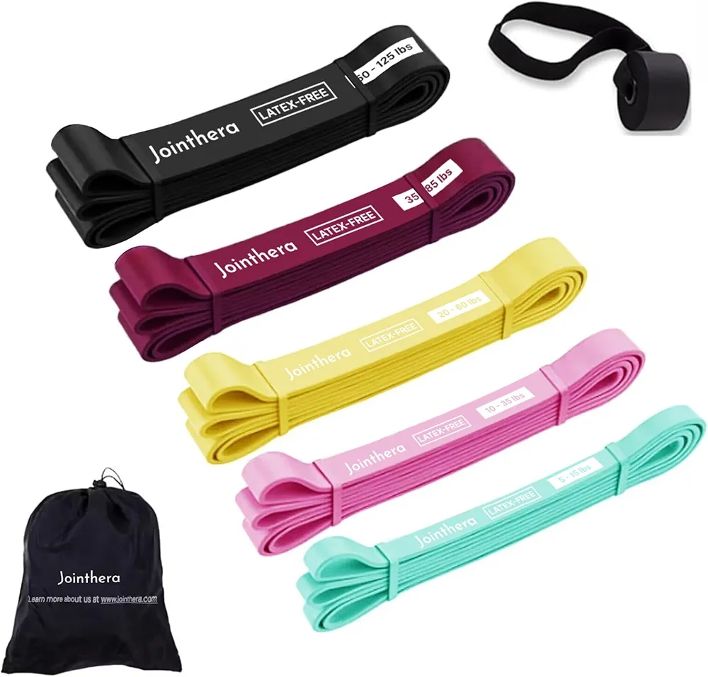 Premium Latex Free Resistance Bands For Working Out | Non Latex Pull Up Assistance Power Bands Set for Men and Women | Exercise Workout Bands for Stretching, Fitness, Gym and Muscle Training