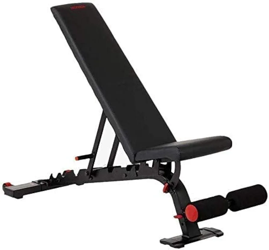 Weight Bench Foldable, Multifunctional Press Exercise Gym Bench Adjustable Flat Bench, for Full Body Upright, Incline, Decline, and Flat Exercise,Black
