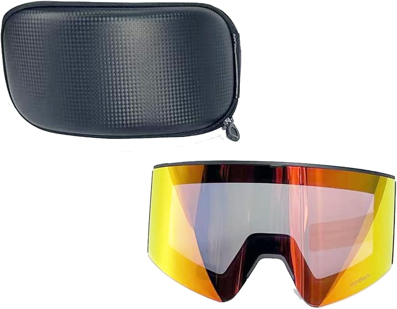 Heated Goggles Snowmobile Anti-Fog Magnetic Interchangeable Frameless 100% UV Lens