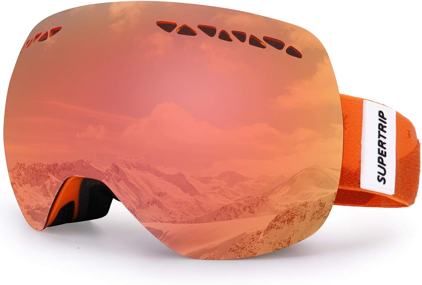 Supertrip Professional Ski Goggles for Men and Women Double Lens Anti-Fog Big Spherical Skiing Unisex Multicolor Snow Goggles