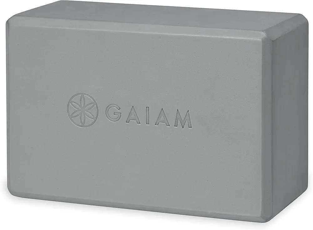 Gaiam Yoga Block - Supportive Latex-Free EVA Foam Soft Non-Slip Surface for Yoga, Pilates, Meditation