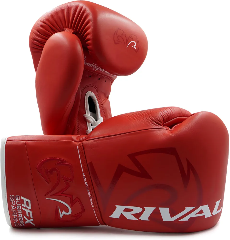 RIVAL Boxing RFX-Guerrero HDE-F Lace-Up Sparring Gloves, Unique Multi-Layered Foam and Laminated with a High-Density EVA