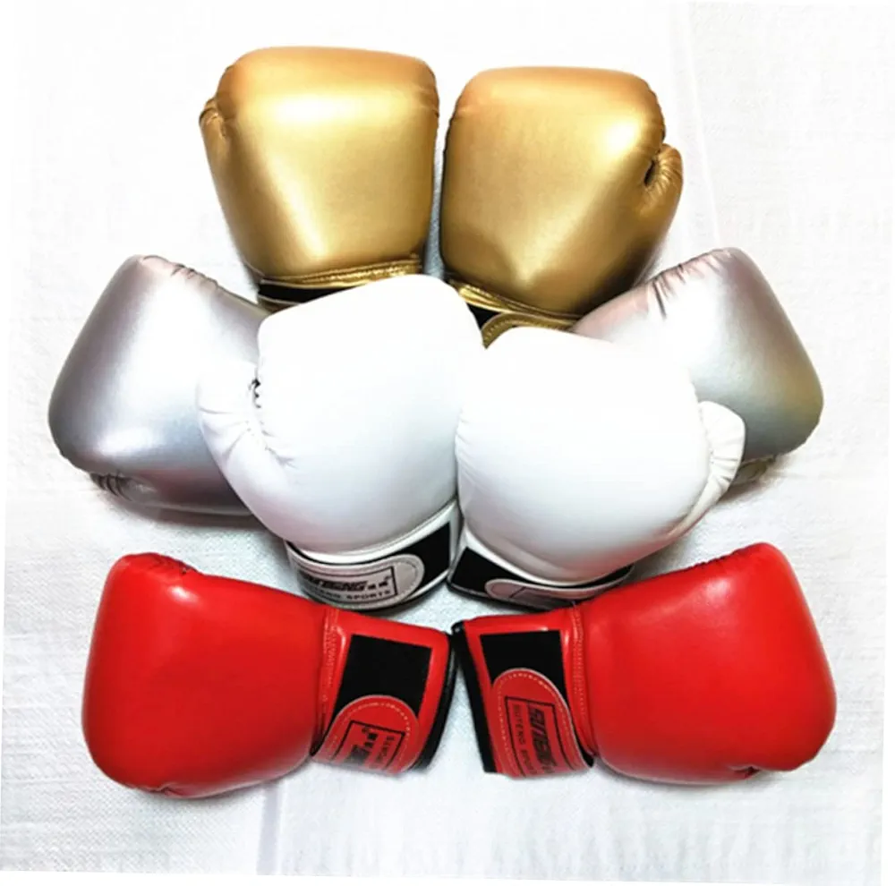 Garneck Boxing Gloves - 1 Pair Youth Boxing Training Gloves - PU Leather & Comfortable Fit for Children Sparring & Martial Arts Black